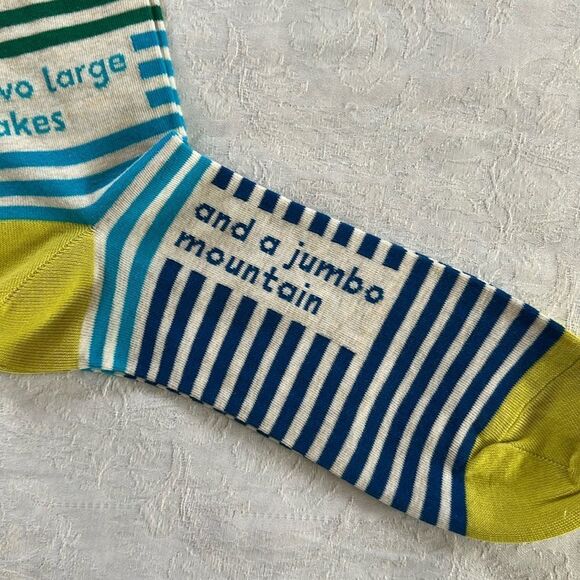 Blue Q Mens Cotton Crew Socks Nature Order Camping Forest - Picture 4 of 6